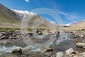 Shyok river with mountain view, Ladakh, India. photo